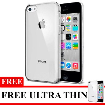 Softcase Ultrathin Soft for iPhone 5 - Abu-abu Clear + Gratis Ultrathin