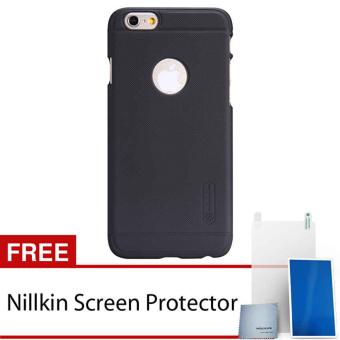 Nillkin Super Frosted Shield Hard Case for iPhone 6 / iPhone 6S - Hitam + Gratis Nillkin Screen Protector