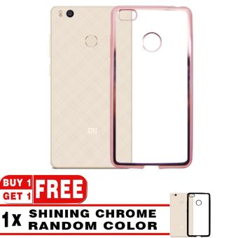 Softcase Silicon Jelly Case List Shining Chrome for Xiaomi Mi 4s - Rose Gold + Free Softcase List Chrome