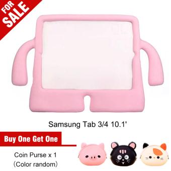 Portable Multi-functional Kids Thick Foam EVA Protective Cover Mini Anti-drop Flat Bracket for Samsung tab 3/4 10.1' (Pink) - intl