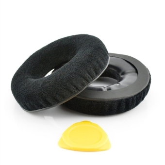 Pair of Replacement Velvet Ear Pads Cushions for Sennheiser HD25-1 / HD25 / HD25SP / 25SP-II Headphone (Black)