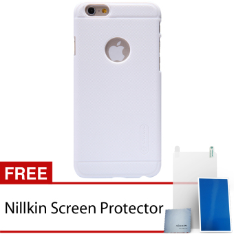 Nillkin Super Frosted Shield Hard Case for iPhone 6 / iPhone 6S - Putih + Gratis Nillkin Screen Protector