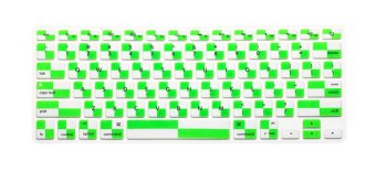 Silicone Keyboard Cover for Laptop Skin Film (Green + White)