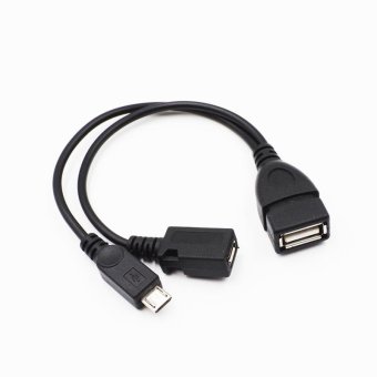 NEW USB Type A Female to Micro USB Male Host OTG with Micro USB Female Y Cable - intl