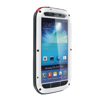 joyliveCY Metal Protective Dirtproof Aluminum Waterproof Case for Samsung Galaxy S4 (White/Black)