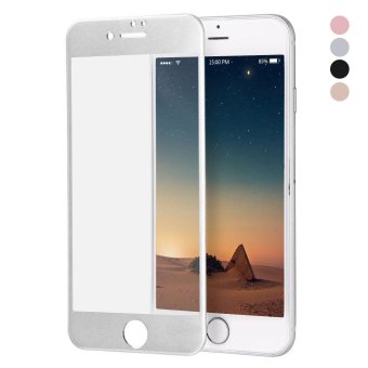 HAT PRINCE for iPhone 7 4.7 inch Titanium Alloy Tempered Glass Film Full Screen Cover 9H 3D Curved - Silver - intl