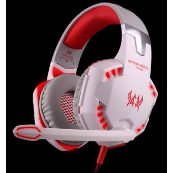 KOTION EACH G2000 Over-ear Game Gaming Headphone Headset Earphone Headband with Mic Stereo Bass LED Light for PC Game - intl