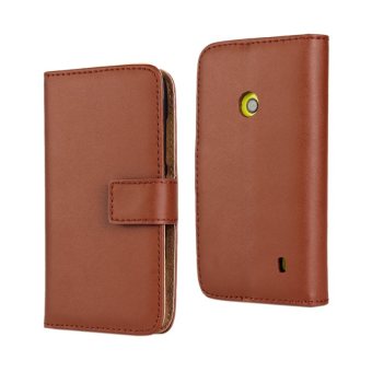 Colorfull Leather Case For Lumia 520 (Brown) - intl.