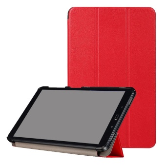 Fashion Portable Foldable Smart Protection Sleeve Ultra Thin Cover Case Stand for 10.1inches Samsung Galaxy Tab A T580 T585 Model Tablet Red - intl