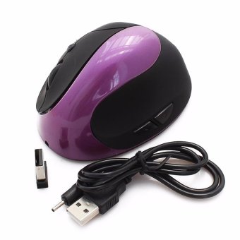 2.4GHz 6D Wireless Ergonomic Vertical Optical Mouse (Purple)
