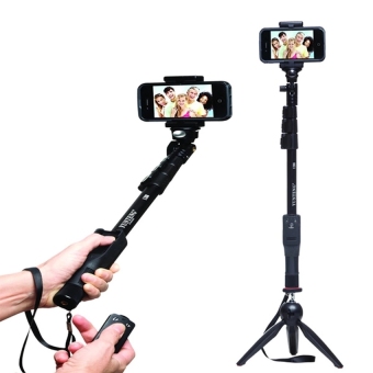 Yunteng 1288 42.5 cm Selfie Monopod +YT-228 Mini Tripod Stand (Black)
