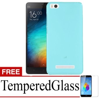 Case Ultrathin Soft Case for Xiaomi Mi4C - Biru Clear + Gratis Tempered Glass