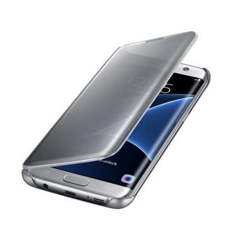 Samsung Clear View Window Flip Cover For Samsung S7 Edge - Silver