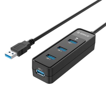 ORICO Portable Superspeed USB 3.0 4-Port Hub With Built-in 8 inch USB 3.0 Cable for Laptop Mac PC (W5PH4-U3) - intl