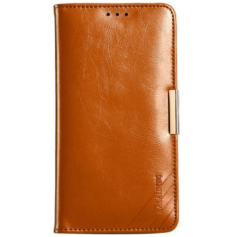 Huawei Mate S Luxury Genuine Leather Magnetic Flip Cover Original Mobile Phone Case Bag Accessories For Huawei Mate S(Brown) (...)-intl