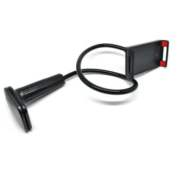 Universal Lazy Flexible Arm Tablet PC Holder 360 Degree Adjustable Clip - Black