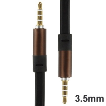 Aux Audio Cable 3.5mm Jack Earphone Cable for Monster Beats Studio / Pro / Mixr / Solo HD, Length: 1.2m, (Original Version) - Brown