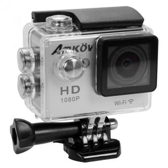 AMKOV Wifi 2.0 Inch 1080P HD Waterproof 30M Digital Sports Action Camera + Bag - Silver - Intl
