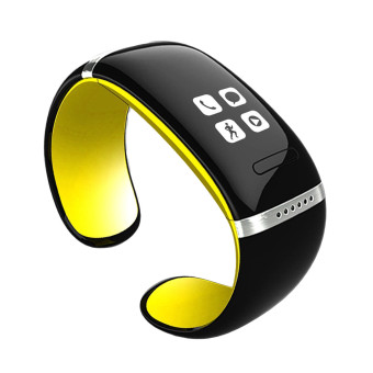 Acediscoball Smart Watch LED Bluetooth Bracelet With Call Answer SMS Reminding Music Player (Yellow)