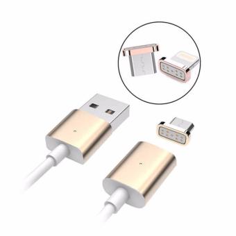 Metal Magnetic Data Cable 2 In 1 For Lightning / Micro USB
