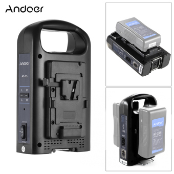 Andoer AD-2KS 2-Channel Dual Camcorder Charger for V-Mount for DSLR Video Camera - intl