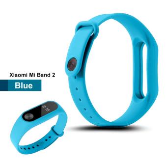 Lantoo Replace Strap for Xiaomi Mi Band 2 Version MiBand 2 Silicone Wristbands for Mi Band 2 Smart Bracelet (No Tracker) (Blue) - intl