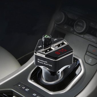 Wireless Bluetooth Car Kit MP3 Player FM Transmitter SD TF Dual USB Charge - intl