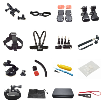 YICOE Bundle kit Strap Helmet Mount Tripod for Go pro 5 4 3 Xiaomi Yi 4k SJCAM SJ4000 EKEN H9 Action Sport Camera Accessories