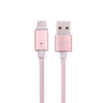 2 in 1 USB 2.4A Type-C Magnetic Micro USB Cable for Android Phone(Rose Gold) - intl