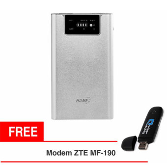 Hame F1-3G Mobile Router + Power Bank 7800 mAh + Bonus ZTE Modem Gsm MF-190