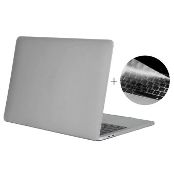 HAT PRINCE Matte Hard Shell + US Version TPU Keyboard Film for MacBook Pro 15.4-inch 2016 with Touch Bar (A1707) - Grey - intl