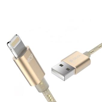 DEVIA iWonder Braided Micro USB & Lightning 8Pin Charge Syncing Cable (One Port Two Designs) - Gold - intl