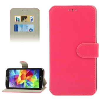 SUNSKY Leather Case for Samsung Galaxy S5 / G900 (Magenta)
