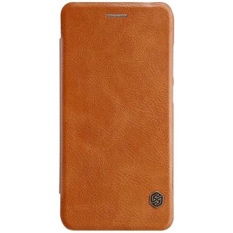 Huawei P10 Lite Flip Case Nillkin Qin Series PU Leather 360 degree protection Cover Case For Huawei P10 Lite 5.2\" Phone (Brown) - intl
