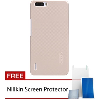 Nillkin Frosted Shield Hard Case untuk Huawei Honor 6 Plus - Emas + Gratis Screen Protector Nillkin