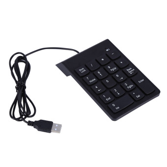 Mini USB numerik tombol nomor Pad Numpad 18 tombol Keyboard untuk Laptop PC Desktop Pro - International