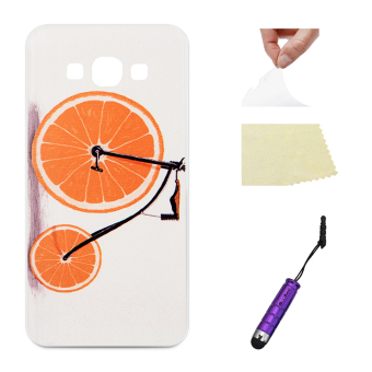 For Samsung Galaxy J1 Case Moonmini Ultra-thin Soft TPU Back Case Cover Protective Shell - Orange Bicycle - intl