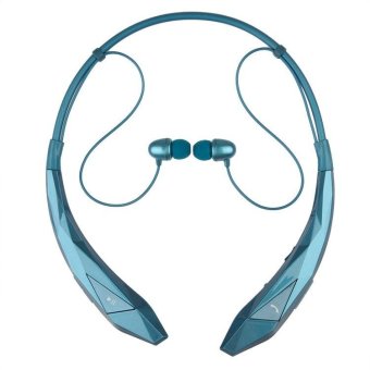 Bluetooth Stereo Nirkabel HBS-902 4.0 Headphone Ear HooK Headphone Tali Leher Leher EarBud Kebisingan Membatalkan Earphone, XSE12 (Biru) - intl