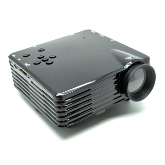 Mini Portable Projector LED 100 Lumens with Analog TV Receiver and SD Card Support 480x320P - GP7S - Black