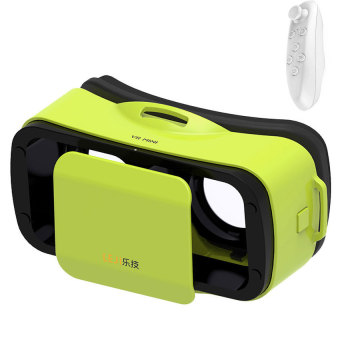 HUA LEJI VR Mini VR Box III Virtual Reality Glasses 3D VR HelmetCardboard for Smart Phone PK VR BOX + Gamepad(Green) - intl