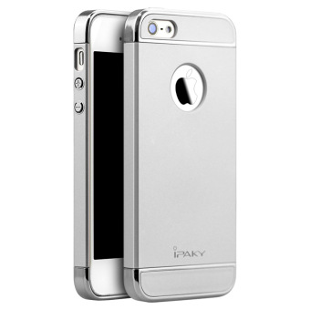 iPaky Hybrid Matte Hard PC Back Cover for Apple iPhone SE (Silver)