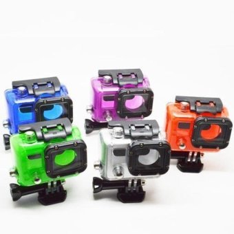 Skeleton Protective Housing For Gopro Hero 3(Without Lens/Withoutcable) Open Side For Fpv(Pink) - intl