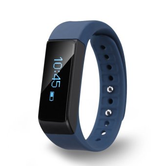 I5 Plus Bluetooth Smart menonton olahraga pusat pelacak untuk Smartphone alat pengukur langkah pelacakan manajemen kesehatan tidur memantau aplikasi kebugaran untuk Android iOS, (biru)- International