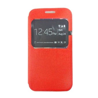 UME Flip Cover View for Samsung Galaxy J1 - Merah