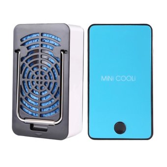 Mini Cool Portable Air Conditioning Electric Fan (Color:Blue) - intl