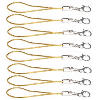 100 Pcs DIY Jewelry Cell Phone Lanyard Cord Strap with Lobster Clasp Trinkets Charms Crystal Badge Pendant Decoration Lanyard Accessories Golden