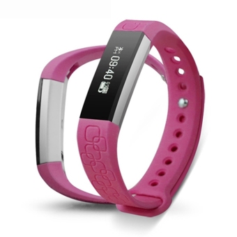 M1 Heart Rate Smart Wristband with Information Pushing Bidirectional Anti-lost Function (Rose) - intl