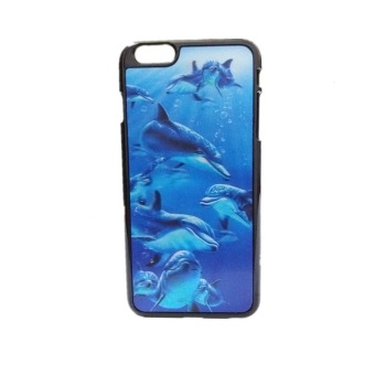 Shockproof Hard Case Back Cover for iPhone 6 Plus 6S Plus with 3D Dolphin Image