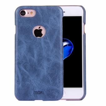 MOFI for iPhone 7 Crazy Horse Texture Leather Surface PC Protective Case Back Cover(Dark Blue)  - intl