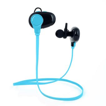 JUSHENG L3 Wireless Bluetooth 4.0 Noise Cancelling In-Ear Wireless Earbuds with Microphone (Blue) - intl